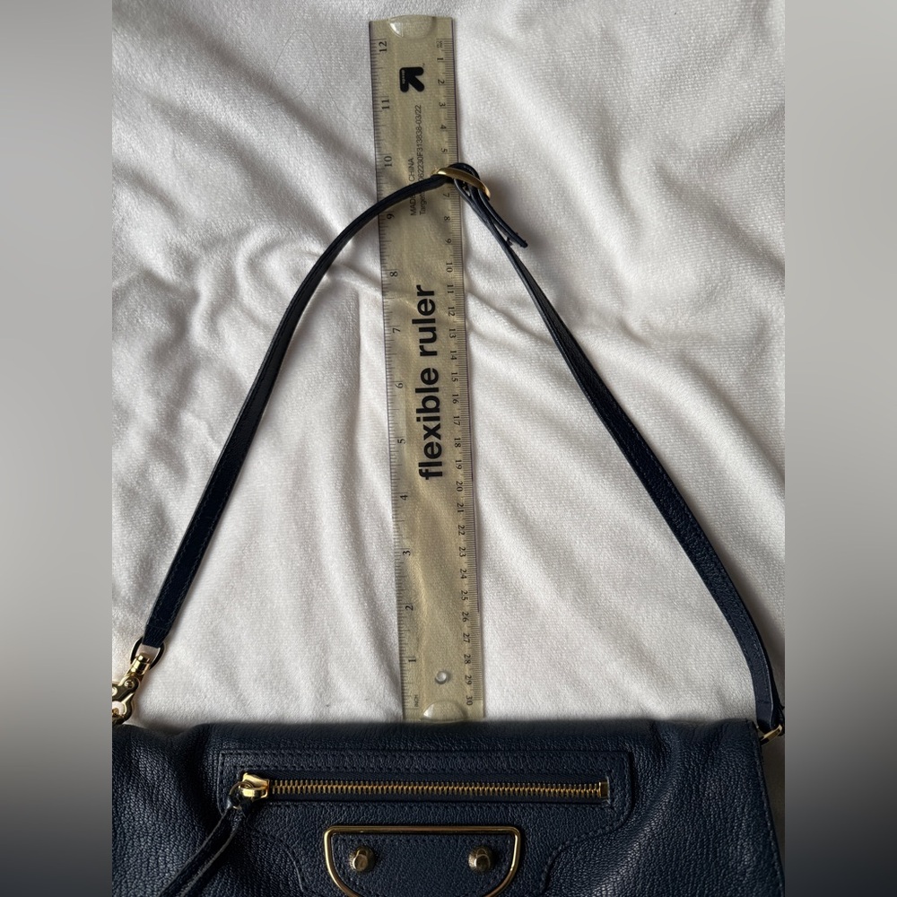 Balenciaga Black Leather Clutch with Gold Hardware ! Authentic - Picture 5 of 13